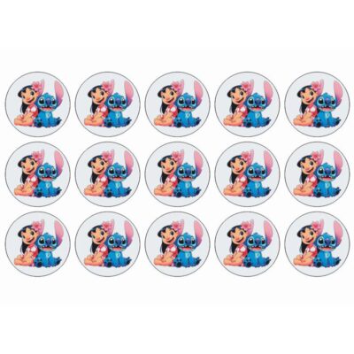 Lilo og Stitch muffins sukkerprint