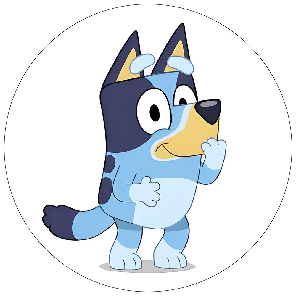 Bluey rundt sukkerprint 19 cm
