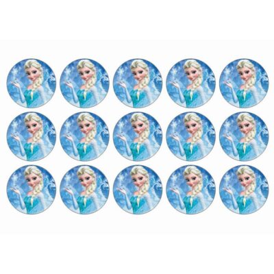 Frozen muffins sukkerprint - Elsa