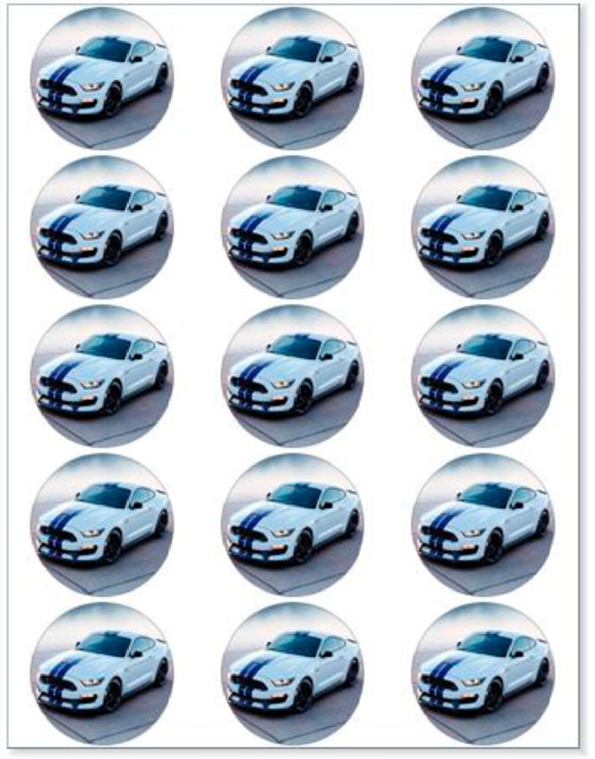 Biler muffinskageprint / sukkerprint