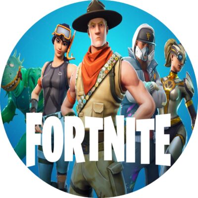 Fortnite 19 cm. rundt kageprint / sukkerprint