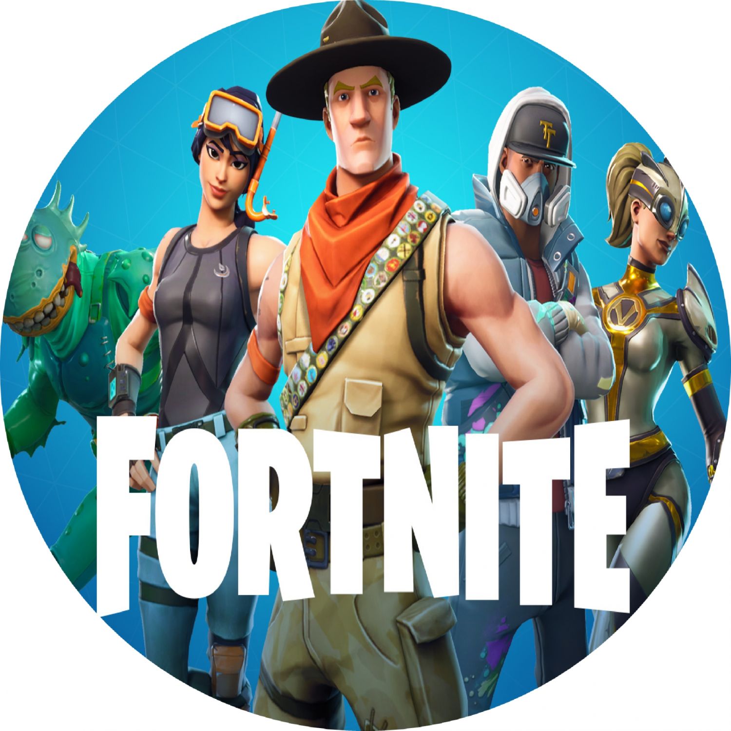 Fortnite 19 cm. rundt kageprint / sukkerprint