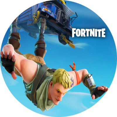 Fortnite 19 cm. rundt kageprint / sukkerprint
