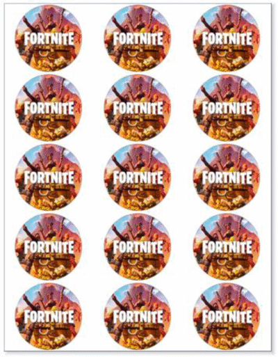 Fortnite muffinskageprint / sukkerprint