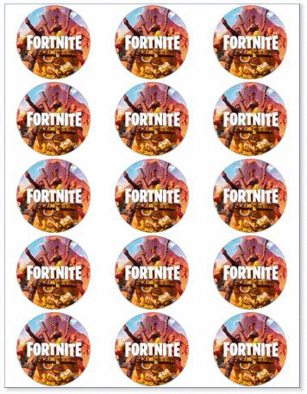 Fortnite muffinskageprint / sukkerprint
