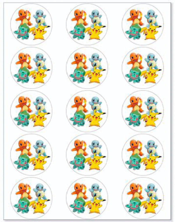 Pokemon muffinskageprint / sukkerprint