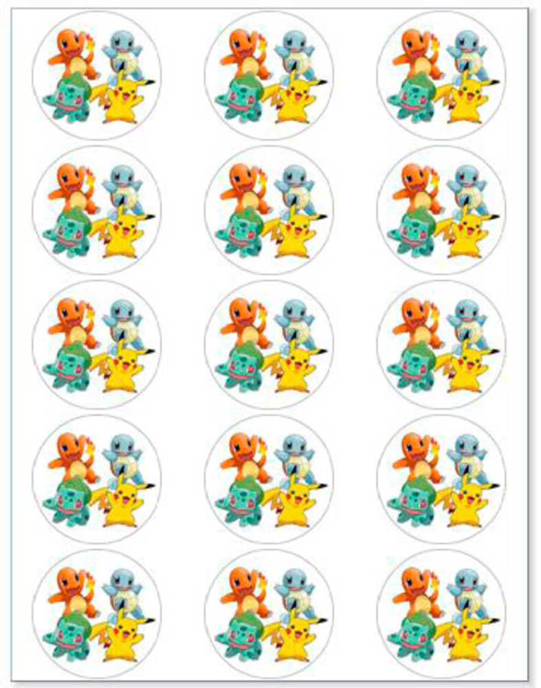 Pokemon muffinskageprint / sukkerprint