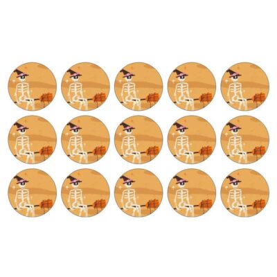 Halloween sukkerprint til muffins - Skelet