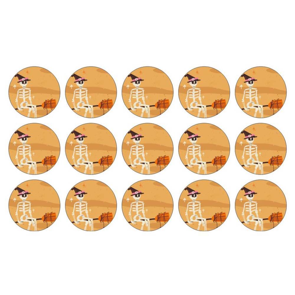 Halloween sukkerprint til muffins - Skelet