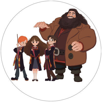 Harry Potter rundt sukkerprint - 19 cm.