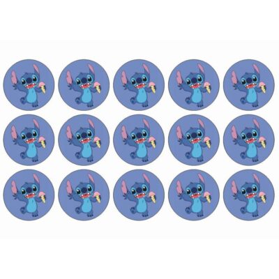 Stitch muffins sukkerprint - Is