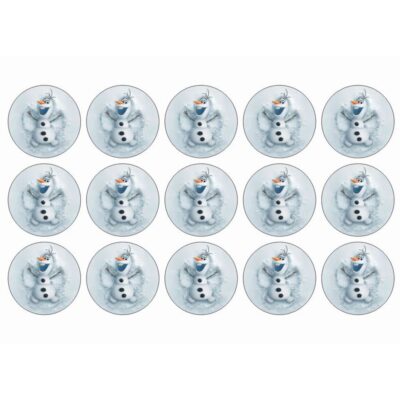 Frozen muffins sukkerprint - Olaf i sne