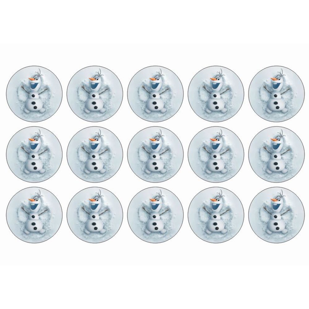 Frozen muffins sukkerprint - Olaf i sne