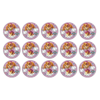 Paw Patrol muffinskageprint / sukkerprint - Skye