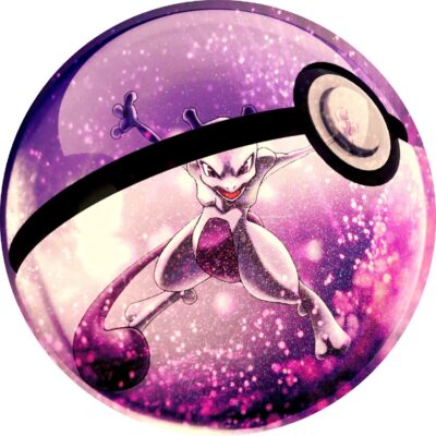 Pokemon rundt kageprint / sukkerprint - 19 cm.