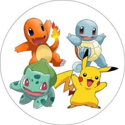 Pokemon 19 cm. rundt kageprint / sukkerprint