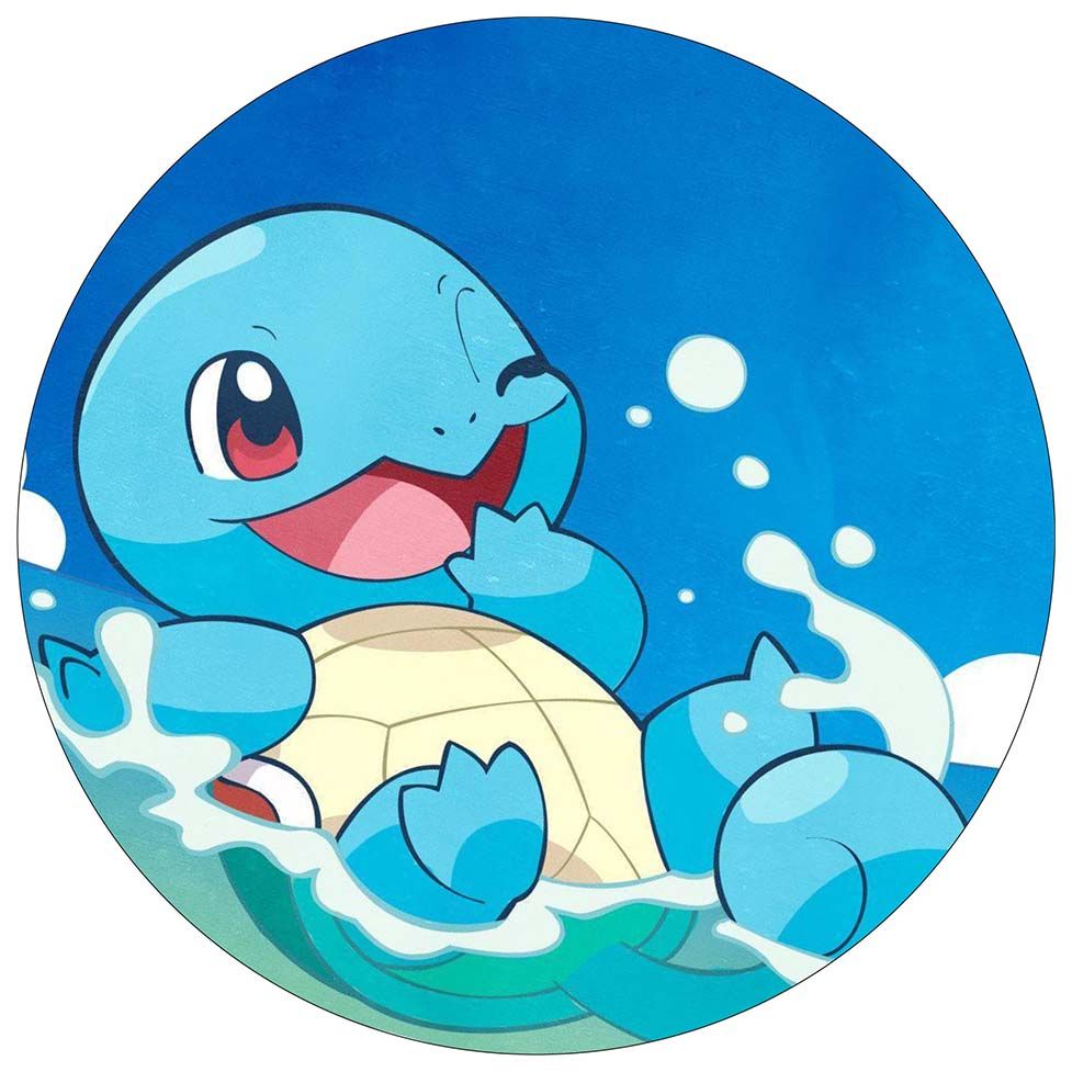 Pokemon 19 cm. rundt kageprint / sukkerprint - Squirtle