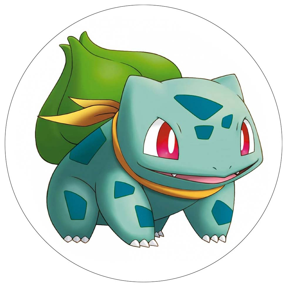 Pokemon 19 cm. rundt kageprint / sukkerprint - Bulbasaur