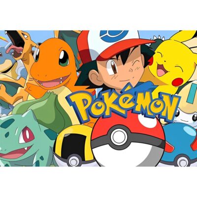 Pokemon sukkeprint med Pokemon figurer - A4