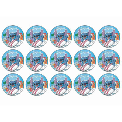 Stitch muffins sukkerprint - Surfer