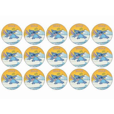 Stitch muffins sukkerprint - Surf