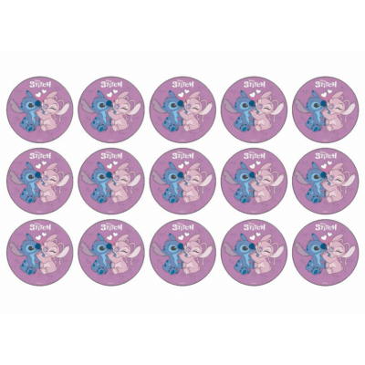 Stitch muffins sukkerprint - Stich og Angel