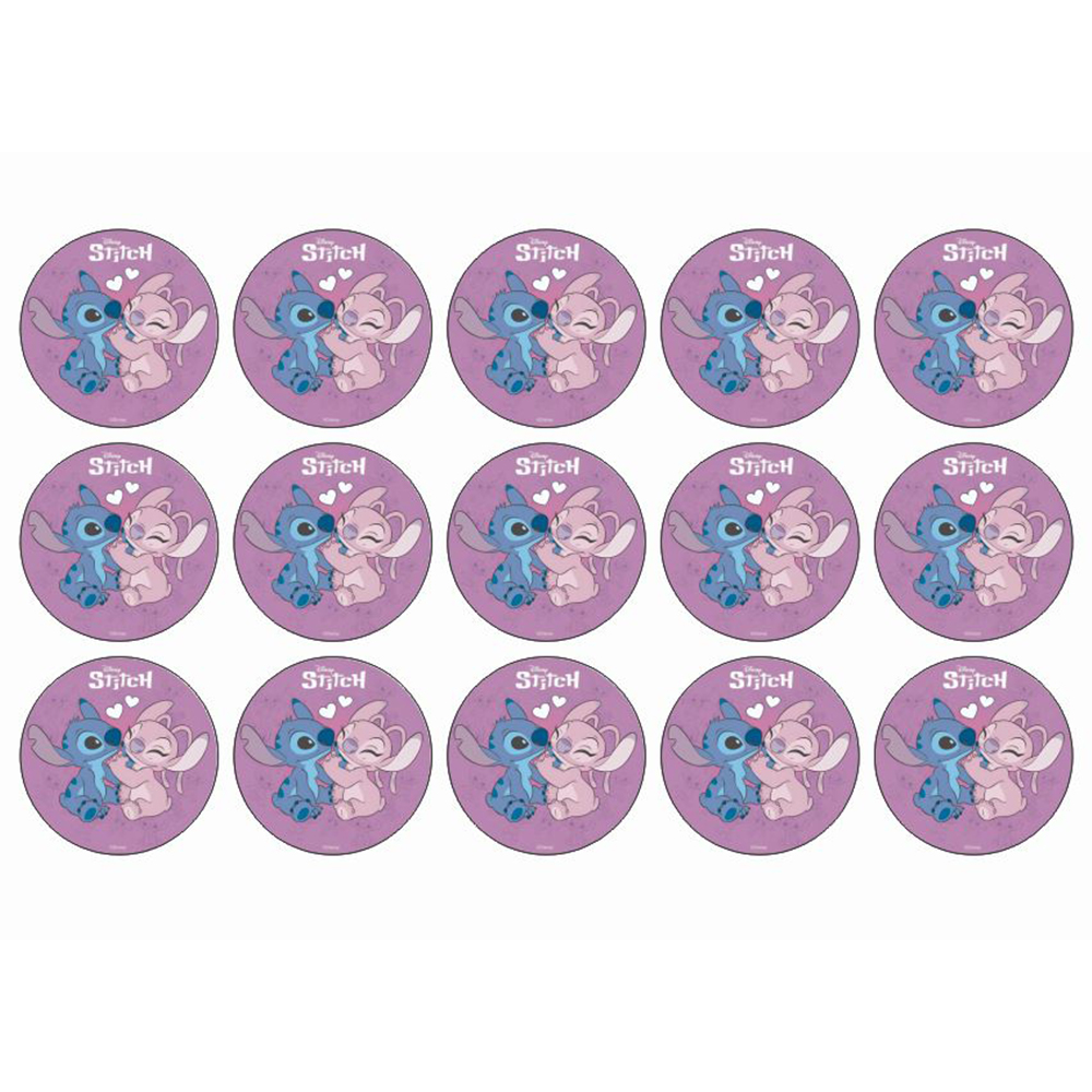 Stitch muffins sukkerprint - Stich og Angel