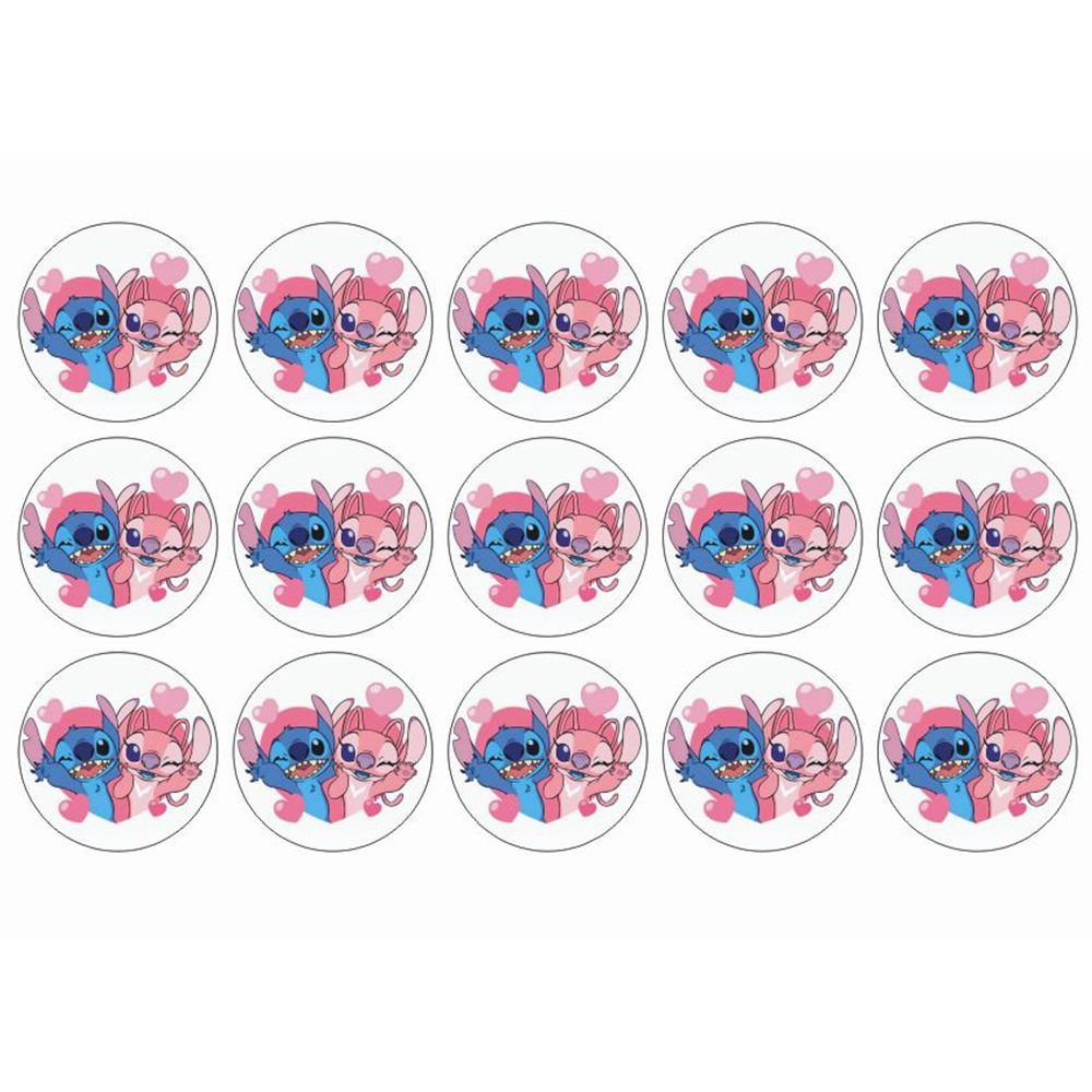 Stitch muffins sukkerprint - Stich og Angel