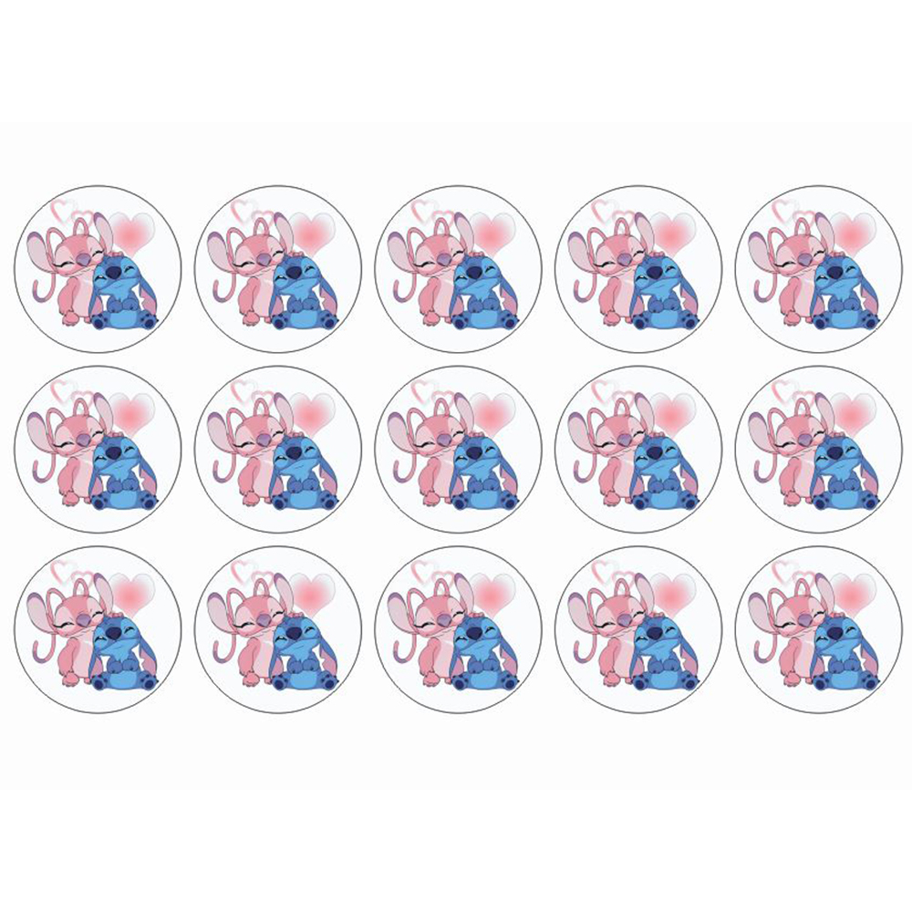 Stitch muffins sukkerprint - Stich og Angel