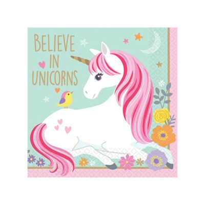 Enhjørning servietter - 16 stk.
