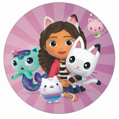 Gabbys dukkehus rundt sukkerprint 19 cm