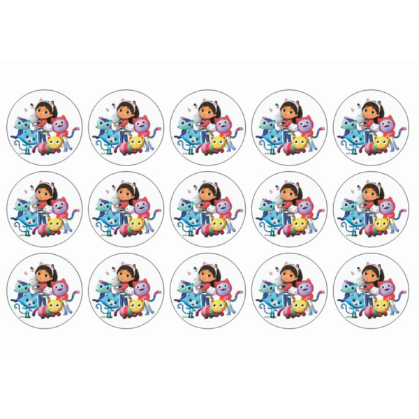 Gabbys Dukkehus muffins sukkerprint - Venner