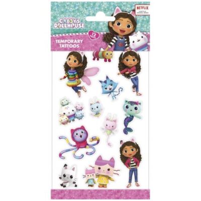 Gabbys dukkehus børnetatoveringer  - 12 stk.