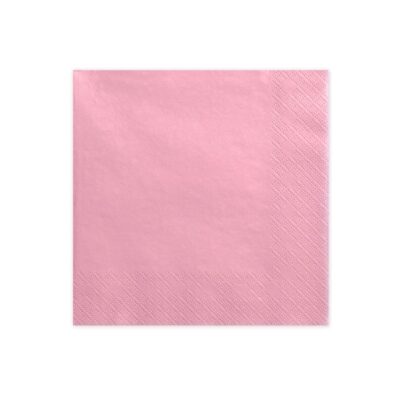 Lyserøde servietter - 20 stk.