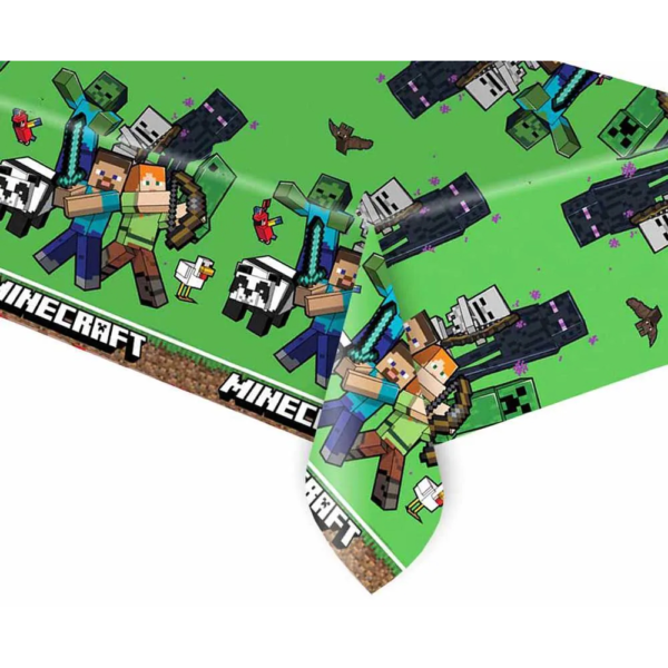 Minecraft dug i plast 120 x 180 cm.