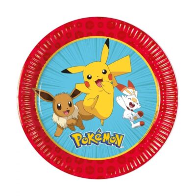 Pokemon paptallerkner 8 stk - Next Generation