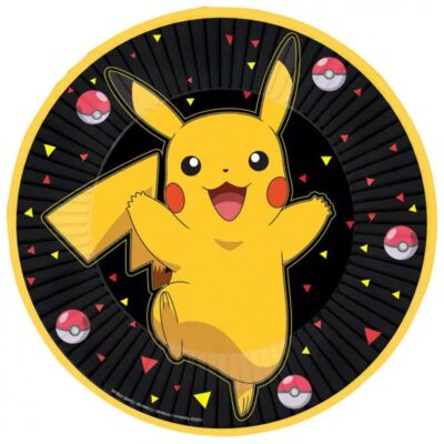 Pokemon paptallerkner 8 stk - Pikachu