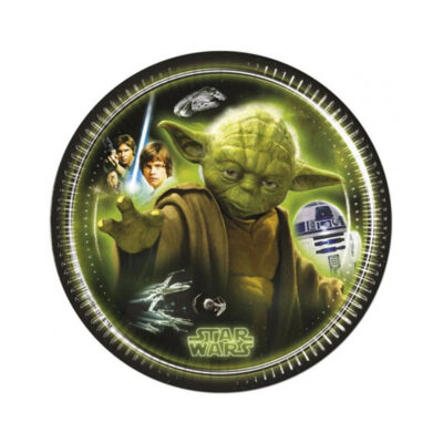 Yoda paptallerkner 8 stk. - Star Wars